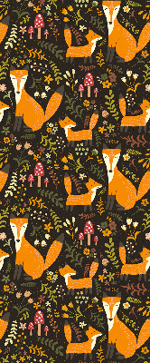 Blackout roller blind Foxes and plants