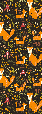 Blackout roller blind Foxes and plants