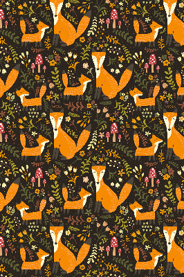 Blackout roller blind Foxes and plants