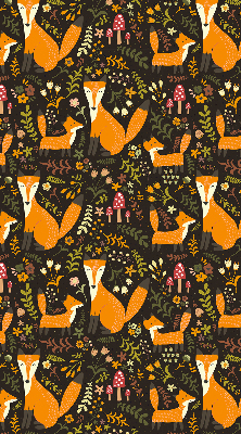 Blackout roller blind Foxes and plants
