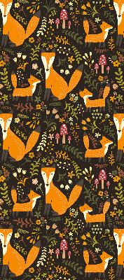Blackout roller blind Foxes and plants