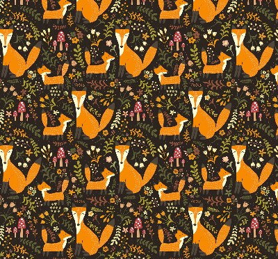 Blackout roller blind Foxes and plants