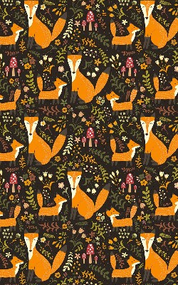 Blackout roller blind Foxes and plants