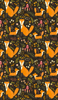 Blackout roller blind Foxes and plants