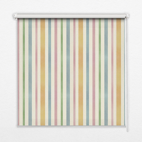 Blackout roller blind for window Colorful vertical stripes
