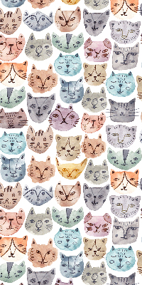 Blackout roller blind Colorful cat faces