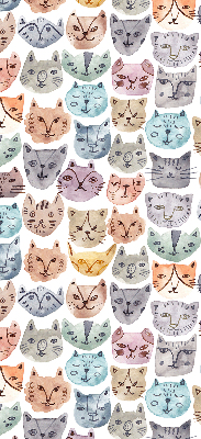 Blackout roller blind Colorful cat faces