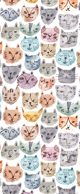 Blackout roller blind Colorful cat faces