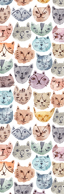 Blackout roller blind Colorful cat faces