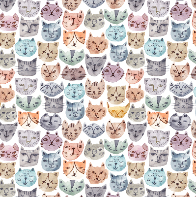 Blackout roller blind Colorful cat faces