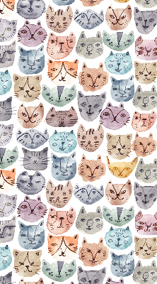 Blackout roller blind Colorful cat faces