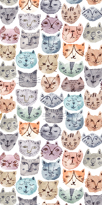 Blackout roller blind Colorful cat faces