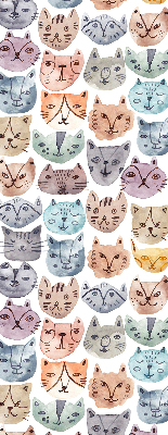 Blackout roller blind Colorful cat faces