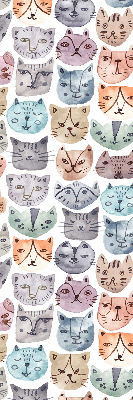 Blackout roller blind Colorful cat faces