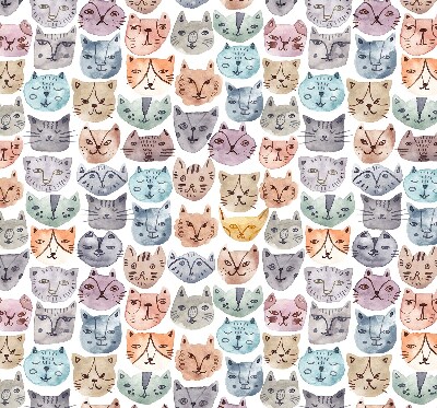 Blackout roller blind Colorful cat faces