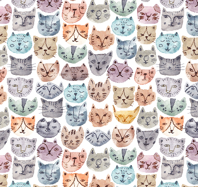 Blackout roller blind Colorful cat faces