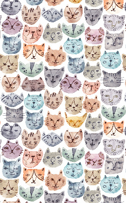 Blackout roller blind Colorful cat faces
