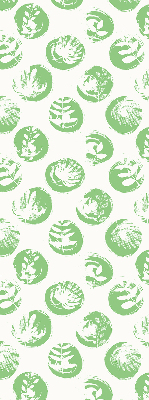Blackout roller blind Plants reflected on green circles