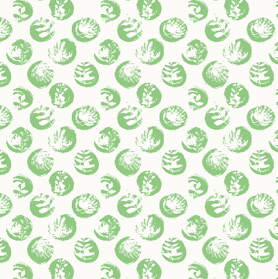 Blackout roller blind Plants reflected on green circles