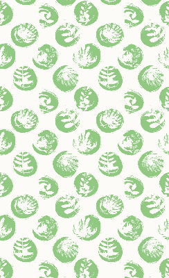 Blackout roller blind Plants reflected on green circles
