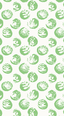 Blackout roller blind Plants reflected on green circles