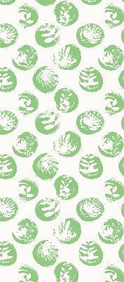 Blackout roller blind Plants reflected on green circles