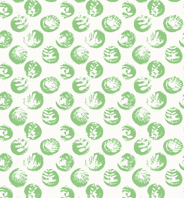 Blackout roller blind Plants reflected on green circles