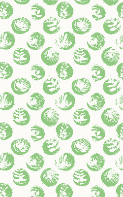 Blackout roller blind Plants reflected on green circles