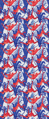 Fabric roller blind for window Red monkeys