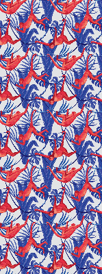 Fabric roller blind for window Red monkeys