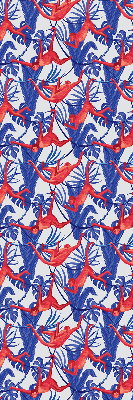 Fabric roller blind for window Red monkeys