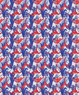 Fabric roller blind for window Red monkeys