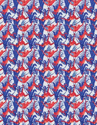 Fabric roller blind for window red monkeys pattern