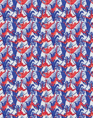 Fabric roller blind for window red monkeys pattern
