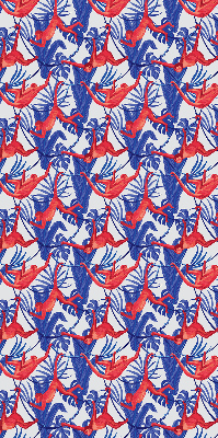 Fabric roller blind for window Red monkeys