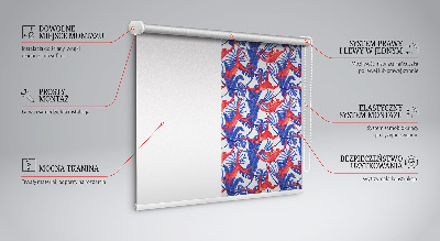 Fabric roller blind for window Red monkeys