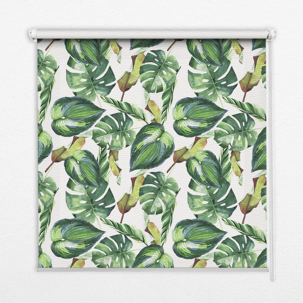 Blackout roller blind Tropical plants