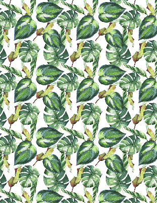 Blackout roller blind Tropical plants