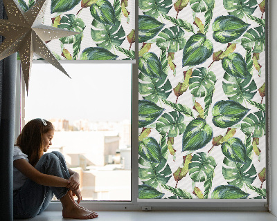 Blackout roller blind Tropical plants