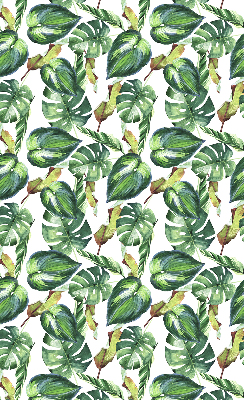 Blackout roller blind with a tropical plants print