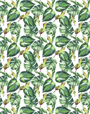Blackout roller blind Tropical plants