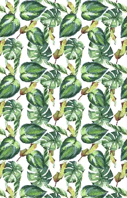 Blackout roller blind with a tropical plants print