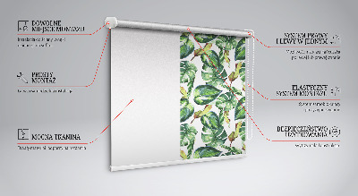Blackout roller blind Tropical plants