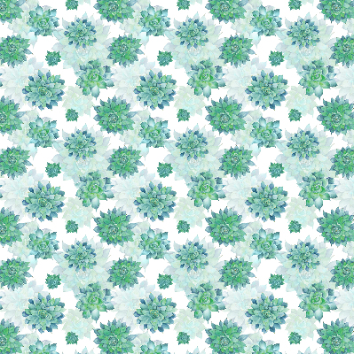 Blackout roller blind for window Green flowers