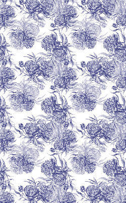 Fabric roller blind for window Blue bouquet
