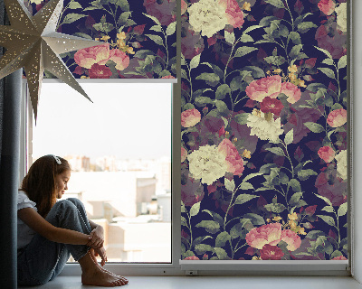 Blackout roller blind Flowers