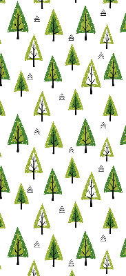 Fabric roller blind for window Drawn forest