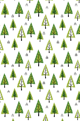 Fabric roller blind for window Drawn forest