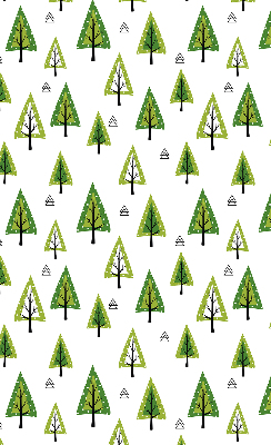 Fabric roller blind for window Drawn forest