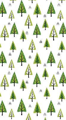 Fabric roller blind for window Drawn forest